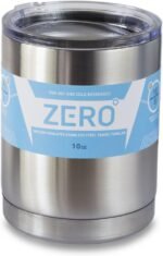 Zero Degree Stainless Steel Tumbler with Lid, Double Wall Vacuum Insulated Travel Mug,Flat and Perfect Size for a Cup of Coffee (10 oz) - Image 4