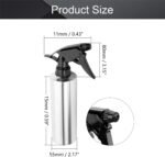 MroMax 1Pcs 11.8oz/350ml Spray Bottle 304 Stainless Steel with Fine Mist Sprayer, Empty Refillable Container for Kitchen Bathroom or Plants Water Sprayer Silver Tone - Image 3