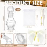 Chuangdi 12 Sets Holy Water Bottles Baptism Favors for Guest Holy Water Container with Cross Rosary Organza Bag Bow 50ml Glass Empty Container for Communion Christian Wedding (Sacred,White) - Image 4