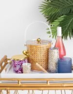 Lilly Pulitzer 10 Oz Stemless Champagne Flute, Small Stainless Steel Tumbler with Lid, Double Wall Insulated Metal Cup, Pattern Play (Gold) - Image 5