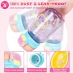 Kids Water Bottle with Pop-Open Straw & Spout 2-in-1 Lid, 20oz Leak-Proof Tritan Plastic BPA-Free Kids Cup with Strap for School Travel Sports Girls Toddler, Dessert - Image 5