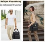 Insulated Lunch Bag & Lunch Box for Men - Double Deck Reusable Lunch Bag for Women Tote Cooler Bag Leakproof Soft Expandable - Large Lunchbox for Work/Adult/Picnic/Outdoor (Black，15L) - Image 3