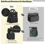 Insulated Lunch Bag & Lunch Box for Men - Double Deck Reusable Lunch Bag for Women Tote Cooler Bag Leakproof Soft Expandable - Large Lunchbox for Work/Adult/Picnic/Outdoor (Black，15L) - Image 4