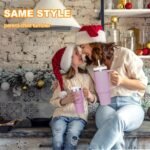 14 oz Tumbler with Handle and Straw, Small 14oz Coffee Cup with Lid and Straw Stainless Steel Tumblers, Outdoor Sports Travel School Gift cup(BarbieBlack) - Image 4