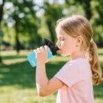 SASEUM Kids Sport Water Bottle 12oz Stainless Steel Double Wall Vacuum Thermal Mug with Leak Proof Spout Lids, Wide Mouth Metal Insulated Water Jug for Gym and Travel（Sky Blue） - Image 5