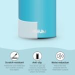 SASEUM Kids Sport Water Bottle 12oz Stainless Steel Double Wall Vacuum Thermal Mug with Leak Proof Spout Lids, Wide Mouth Metal Insulated Water Jug for Gym and Travel（Sky Blue） - Image 8