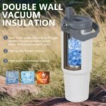 30 Oz Sublimation Tumbler with Handle, Double Insulated Stainless Steel Sublimation Cups with Leak Proof Flip Straw Lid, Individually Boxed (4 Pack) - Image 5