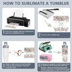 30 Oz Sublimation Tumbler with Handle, Double Insulated Stainless Steel Sublimation Cups with Leak Proof Flip Straw Lid, Individually Boxed (4 Pack) - Image 6