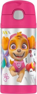 THERMOS FUNTAINER 12 Ounce Stainless Steel Vacuum Insulated Kids Straw Bottle, Paw Patrol - Image 3