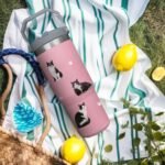 Cat Travel Cup for Lovers, 30 oz Vacuum Insulated Tumbler With Handle - Image 3