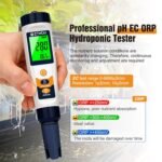 Hydrogen Water Tester pH H2 ORP Meter, Hydroponic pH TDS EC Meter, 6 in 1 pH H2 ORP TDS EC Temp Tester for Drinking Water and Pool, Dissolved Hydrogen Tester for Hydrogen Water Bottle - Image 6