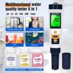 Hydrogen Water Tester pH H2 ORP Meter, Hydroponic pH TDS EC Meter, 6 in 1 pH H2 ORP TDS EC Temp Tester for Drinking Water and Pool, Dissolved Hydrogen Tester for Hydrogen Water Bottle - Image 7