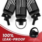 American Flag Water Bottle 32oz - SA Water Bottles Stainless Steel Insulated with Lid, America Gifts Ideas for Men Gym Sports Outdoor Workout - Image 6