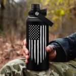 American Flag Water Bottle 32oz - SA Water Bottles Stainless Steel Insulated with Lid, America Gifts Ideas for Men Gym Sports Outdoor Workout - Image 8