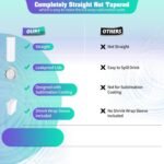 YOUKE OLA 10 Pack Sublimation Tumblers Bulk 30oz - Blanks Straight Skinny Tumbler White Stainless Steel Insulated Sublimation Tumblers Polymer Coating for Heat Transfer with Straws, Lids - Image 4