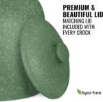 Geo Sports Porcelain Water Dispenser (Solid Color Speckled Series); Lid And Valve Included, E-Comm Shipping Ready (Green Crock W/Speckled Design) - Image 4