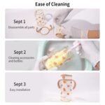 Evorie Tritan Spill Proof Toddler Straw Sippy Cup, 10 oz for Baby and Toddlers 1-3 Years Old, No Spill Straw Water Bottle with Removable Handles, Ideal for School, BPA-Free, Honey Bear - Image 5