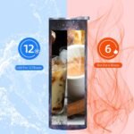 Tulip Floral Stainless Steel Insulated Tumbler with Lid - 20oz Pink Flower Travel Mug, Reusable Metal Straw & Brush, Double-Wall Vacuum Bottle Cup for Hot and Cold Drinks, Gifts Women - Image 5