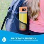 GROSCHE Alpine Flip n' Sip 16oz Insulated Kids Water Bottle - Stainless Steel, Leakproof Flask with Straw - Perfect for Gym, Travel & Outdoor Use - Keeps Water Cold upto 60 hrs - Sandcastle Yellow - Image 4