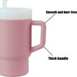 PandaEar Kids Tumbler Silicone Toddler Cup with Straw and Handle, 9.5oz Spill-Proof Training Cup for Baby, BPA-Free, Easy to Clean -Blue (Pink) - Image 6
