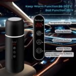 Electric Travel Kettle,12V/24V Car Coffee Warmer Kettle,Portable Hot Water Boiler,Small Hot Water Heater with Built-in Magnetic Induction Stirring - Image 4