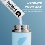 Gatorade 'Overtime' 22oz Stainless Steel Water Bottle, Straw Cap, Blue - Image 6