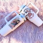 4th of July Spaniel Dog Dad US Flag Insulated Tumbler Patriotic Gift for Men Customized Name Tumbler Personalized With Lid Engraved 40oz with Lid - Image 4