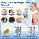 2025 Upgrade Hydrogen Water Bottle Generator, 2 in 1 Hydroh Hydrogen Water Bottle with SPE/PEM Technology, 460ml Portable Rechargeable Ionizer Machine for Home, Office, Travel and Fitness - Image 5