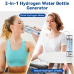 2025 Upgrade Hydrogen Water Bottle Generator, 2 in 1 Hydroh Hydrogen Water Bottle with SPE/PEM Technology, 460ml Portable Rechargeable Ionizer Machine for Home, Office, Travel and Fitness - Image 6