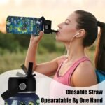 Gifts for Game Lovers - 32oz Gamer Water Bottle with Straw, Games Stainless Steel Water Bottle, Leak Proof, BPA-Free, Sport Insulated Waters Bottles for School Travel, Gift Cup for Teens Adults - Image 5