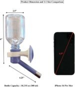 Choco Nose Patented No-Drip Dog Water Bottle/Feeder for Dogs/Cats and Other Small-Medium Sized Animals - for Cages, Crates or Wall Mount. 10.2 Oz. Mess Free Leak-Proof Nozzle 16mm, Blue (C590) - Image 4