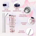 Daughter Birthday Gifts, 40 Oz to My Daughter Cup with Handle & Straw, Gift from Mom, Thanksgiving Christmas Birthday Gift for Daughters Adult, Daughters Tumbler with Butterfly, 1 PCS - Image 4