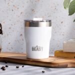 Beast 10 oz Tumbler Stainless Steel Vacuum Insulated Coffee Ice Cup Double Wall Travel Flask (Arctic White) - Image 5