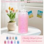 6 Pack 20 Oz Acrylic Snow Globe Tumbler Supplies Starter Kit, Double Wall Plastic Pre-Drilled Snowglobe Tumbler Cup Tool Set, Including Squeeze Bottle Cup Cradle and Scraper etc. - Image 4
