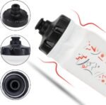 Sports Water Bottle, 550ml Mountain Bike Plastic Insulated Squeeze Water Bottle, Fits Bike Bottle Holder, Outdoor Cycling Kettle for Cycling Gym Hiking Riding Camping(White) - Image 4