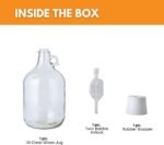 FastRack 1 Gallon Glass Jug with #6.5 Rubber Bungs & Twin Bubble Airlocks – Fermentation Jars for Home Brewing, Clear Glass Fermenter Containers for Liquid Fermentation - Image 3
