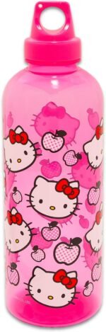 SANRIO Hello Kitty Reusable Water Bottle Set - Bundle Plastic Water Bottle with Twist Top for Home, School, Sports Plus Stickers, More | 30 Oz Hello Kitty Drinking Cup - Image 3