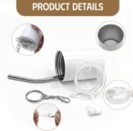 YOUKE OLA 16 Pack Sublimation Shot Glasses Tumblers Blanks Stainless Steel Double Wall Mini Tumbler with Keychain Cute Shot Glasses Set Bulk for Sublimation Oven Printing, White 3oz - Image 4