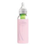 Dr. Brown's Options+ Narrow Glass Bottle Sleeve, 100% Silicone, Pink, BPA-Free, 8 oz, 1-Pack - Image 6