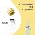 IDEUS Insulated Stainless Steel Water Bottle 17 oz Push Button Lid & Leakproof Travel Mug for Hot/Cold Beverages Fits Most Cup Holder (Light Yellow) - Image 5