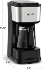 KRUPS Simply Brew Coffee Maker - Multi-Serve 4-in-1 with Stainless Steel Travel Tumbler, Black, 14oz - Image 8
