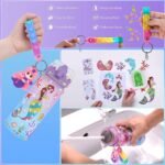 GirlsHome Decorate Your Own Water Bottle for Girls Age 4-6-8-10, Mermaid Toys for Girls Painting Crafts, Fun Arts and Crafts Kits Birthday Christmas Gifts Toys - Image 5