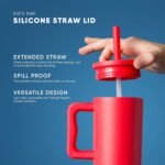 Simple Modern Kids 24 oz Tumbler with Handle and Silicone Straw Lid | Spill Proof and Leak Resistant | Reusable Stainless Steel Bottle | Gift for Kids Boys Girls | Trek Collection | Sea Glass Sage - Image 5