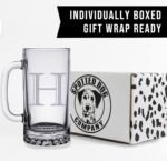 Etched Monogram 16oz Glass Beer Mug (Letter H), A-Z Customized Beer Gifts for Men, Father's Day, Personalized Beer Glasses, Custom Engraved Birthday Gifts for Him, Initial, Name, Husband Dad - Image 6