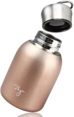 Gets Mini 9 oz Stainless Steel Water Bottle, 280ML Vacuum Insulated Water Bottle Leak Proof Sport Tumbler Cup Hot and Cold Water Bottle (Rose gold) - Image 5
