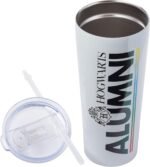 Silver Buffalo Harry Potter Alumni Double Walled Stainless Steel Tumbler with Straw, 22 Ounces - Image 4