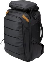 Käydä 44L Travel Backpack - Spacious Carry On Backpack with Detachable Travel Pouch, Magnetic Water Bottle Pocket, Passport and Laptop Pocket - Convertible Boot Bag for Snow Sports (Black/Gold) - Image 3