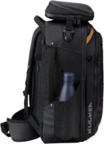 Käydä 44L Travel Backpack - Spacious Carry On Backpack with Detachable Travel Pouch, Magnetic Water Bottle Pocket, Passport and Laptop Pocket - Convertible Boot Bag for Snow Sports (Black/Gold) - Image 4