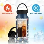 Soccer Gifts for Boy, 25 oz Soccer Water Bottle with 2 Lid & Straw - Football Stainless Steel Water Bottles, BPA-free Leakproof Insulated Kids Sports Waters Bottle for School, Gift Cup for Kids - Image 5