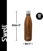 S'well Stainless Steel Reusable Water Bottle, 750ml, Teakwood, Triple-Insulated and Leak-Proof Drinking Bottle for Hot and Cold Beverages up to 48h Cold/24h Hot, Brown - Image 3